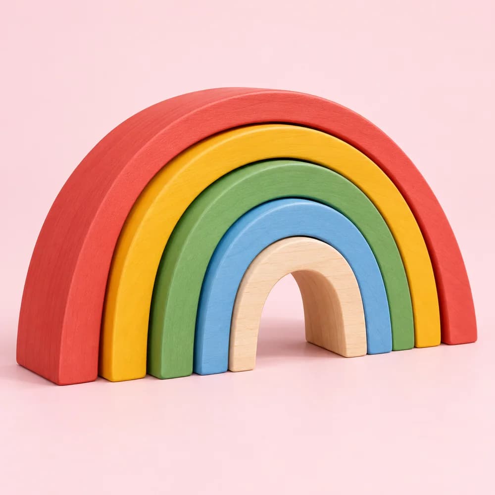 Over the Rainbow, nesting & stacking toy concept