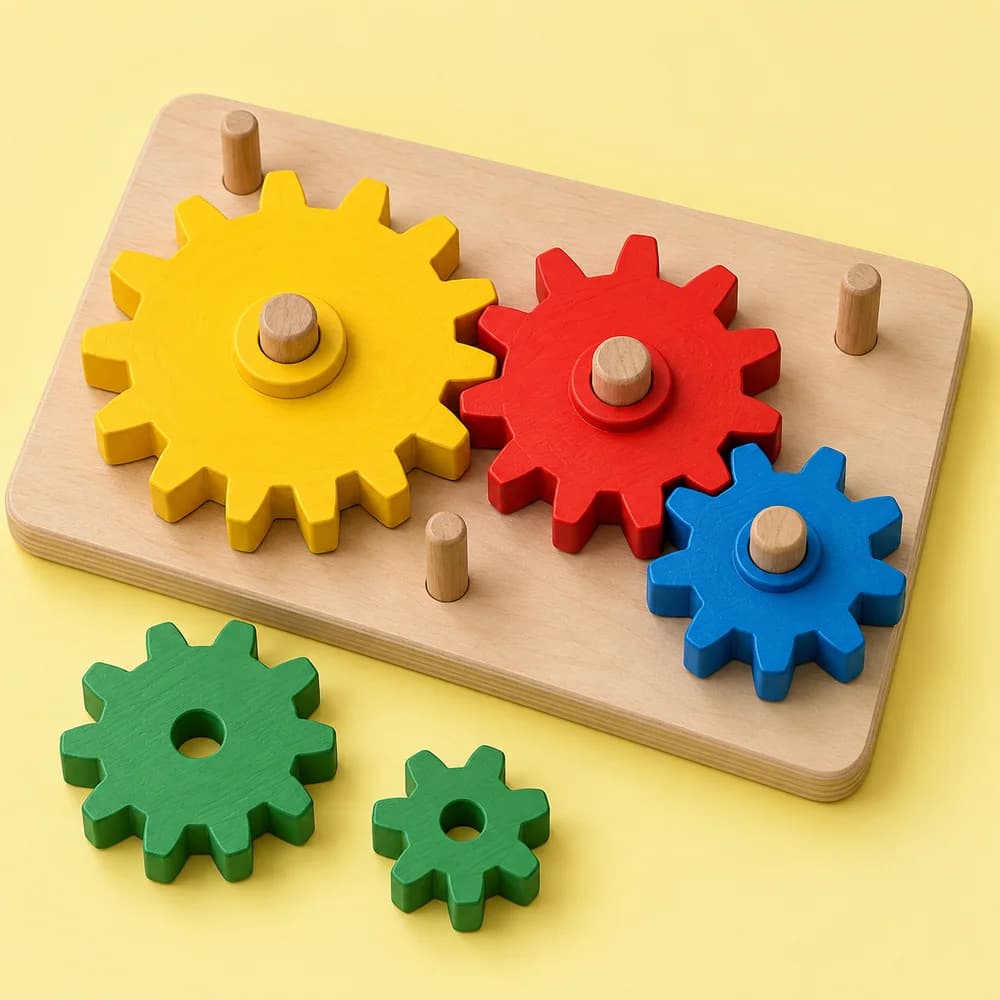 Aha! Gear Garden, turn & explore toy concept